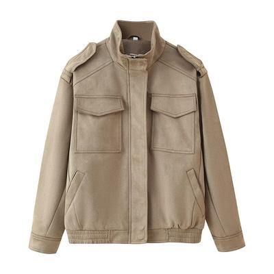 Women's Autumn/Winter 2025 Long Sleeve Stand Collar Casual Jacket Coat
