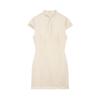 Summer European and American Women's Clothing Silk Satin Texture Split Mini Dress