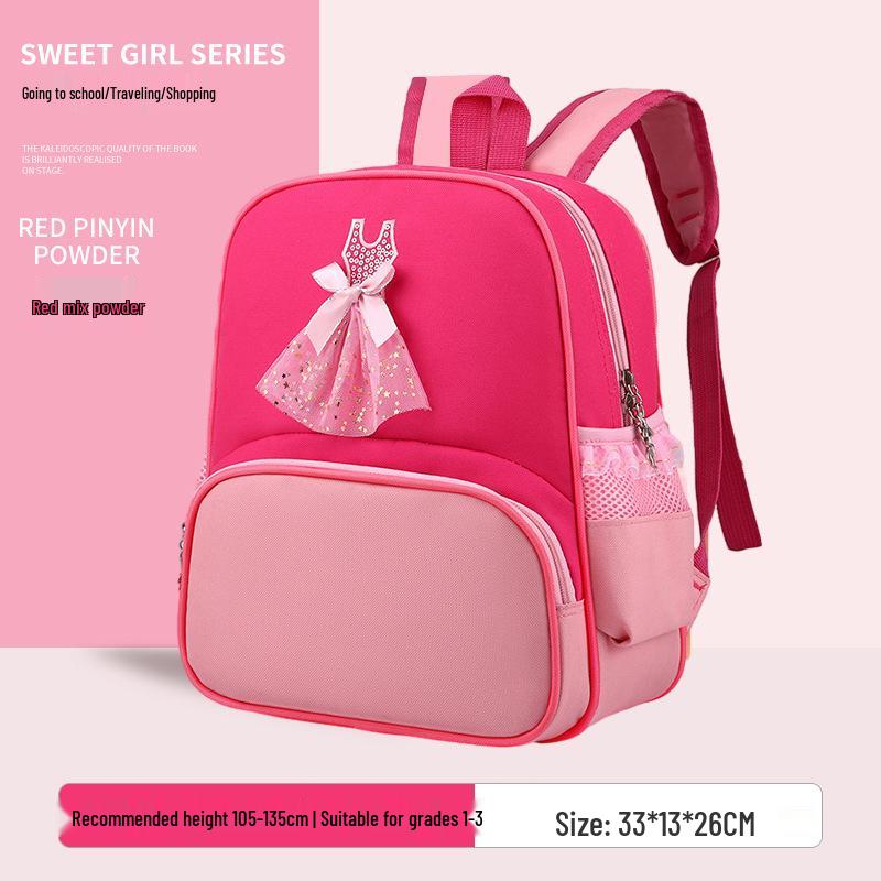 Girls' Princess Dress Style Backpack for Ages 3-6 Kindergarten - Fresh & Cute Design