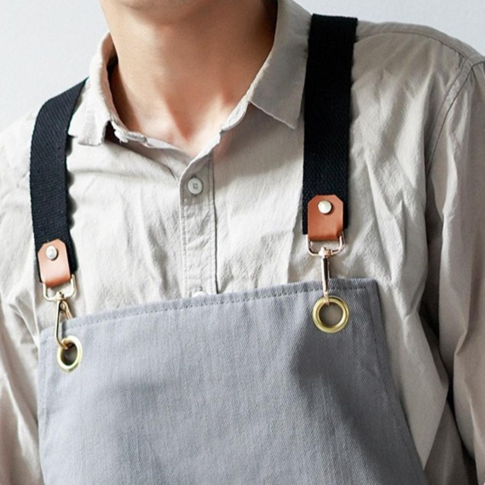 Household Work Apron Multi-Pocket Cooking Aprons Portable BBQ Aprons  Grilling