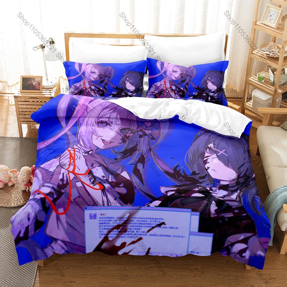 Needy Streamer Overload Anime Bedding Set 3Pcs Duvet Cover Pillowcase Ultra Soft Microfiber Bedroom Decor For Gamers