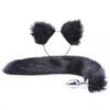 Sexy , Tail Anal Plug Metal Rear Plug Adult Toy Artificial Tail Set Role,playing