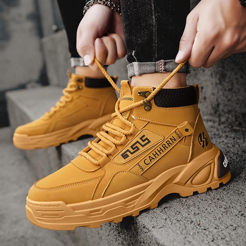 Móda CYYTL Pánské kotníkové kovbojské bojové kožené zimní taktické motocyklové Chelsea ležérní boty pracovní venkovní turistické designerské luxusní