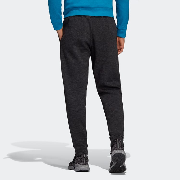 Adidas Knitted Sweatpants Men's Black Moderate Cuffed Pants DU1148