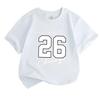 Kids Boys Girls 100% Cotton Crew Neck Short Sleeve T-Shirt, Freedom 26 Chicago Print Casual Summer Comfortable Soft Daily Tee for Children
