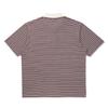 MALBON GOLF Striped Half-Zip Collared T-Shirt Red (Man)
