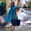 Summers  Women'S Retro Loose 3xl Casual Round Neck Short Sleeve One-Piece Dresses