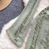 Abito lavorato a maglia senza schienale elegante scava fuori Abito da donna elegante a maniche lunghe sexy Mini abiti a matita Abito coreano sottile di moda di base sottile femminile 2024