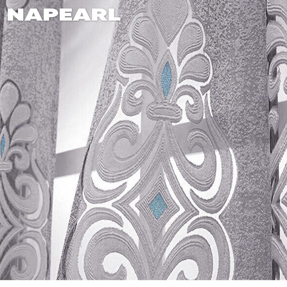 1PC NAPEARL Jacquard Sheer Curtain 20-40% Blackout Ring Type Tulle for Living Room Bedroom Balcony Window Home Decor