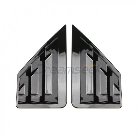 Pair Quarter Side Window Louver Cover For Toyota C-HR CHR 2018- Glossy Black