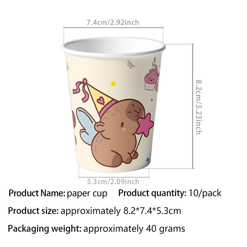 Capibara Capybara Birthday Decoration Disposable Tableware Birthday for Bara Baby Shower Tableware Balloons Capibara Cumpleaños