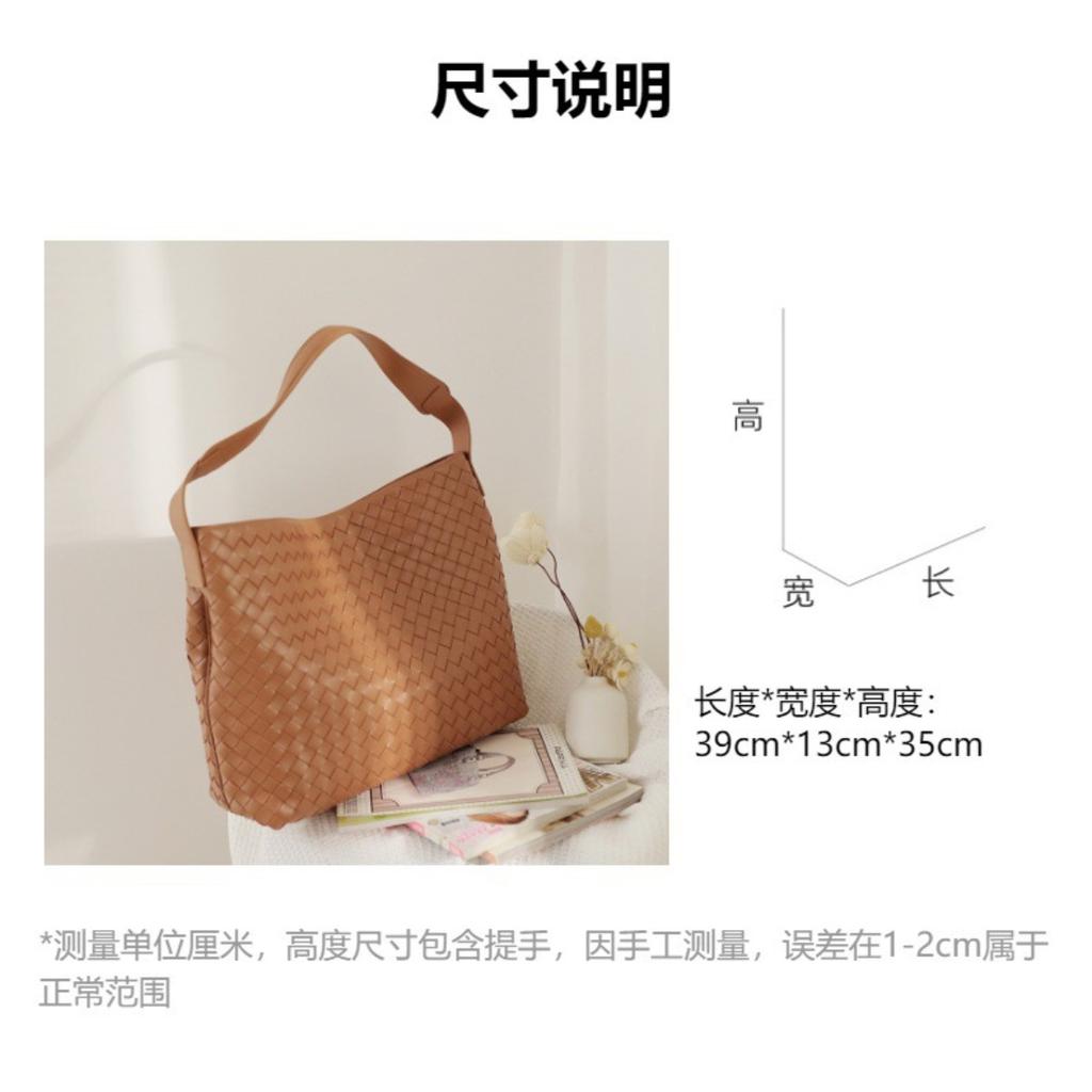 Bolsa feminina de couro explosiva transfronteiriça, bolsa tote tecida simples e moderna, bolsa de mão com ombro de grande capacidade, couro bovino feminino