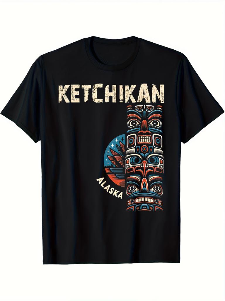 1pc Kayci-Kan Alaska Column Kayci-Kan Alaska Memorial T-Shirt - Geometric Kayci-Kan Alaska Column Em