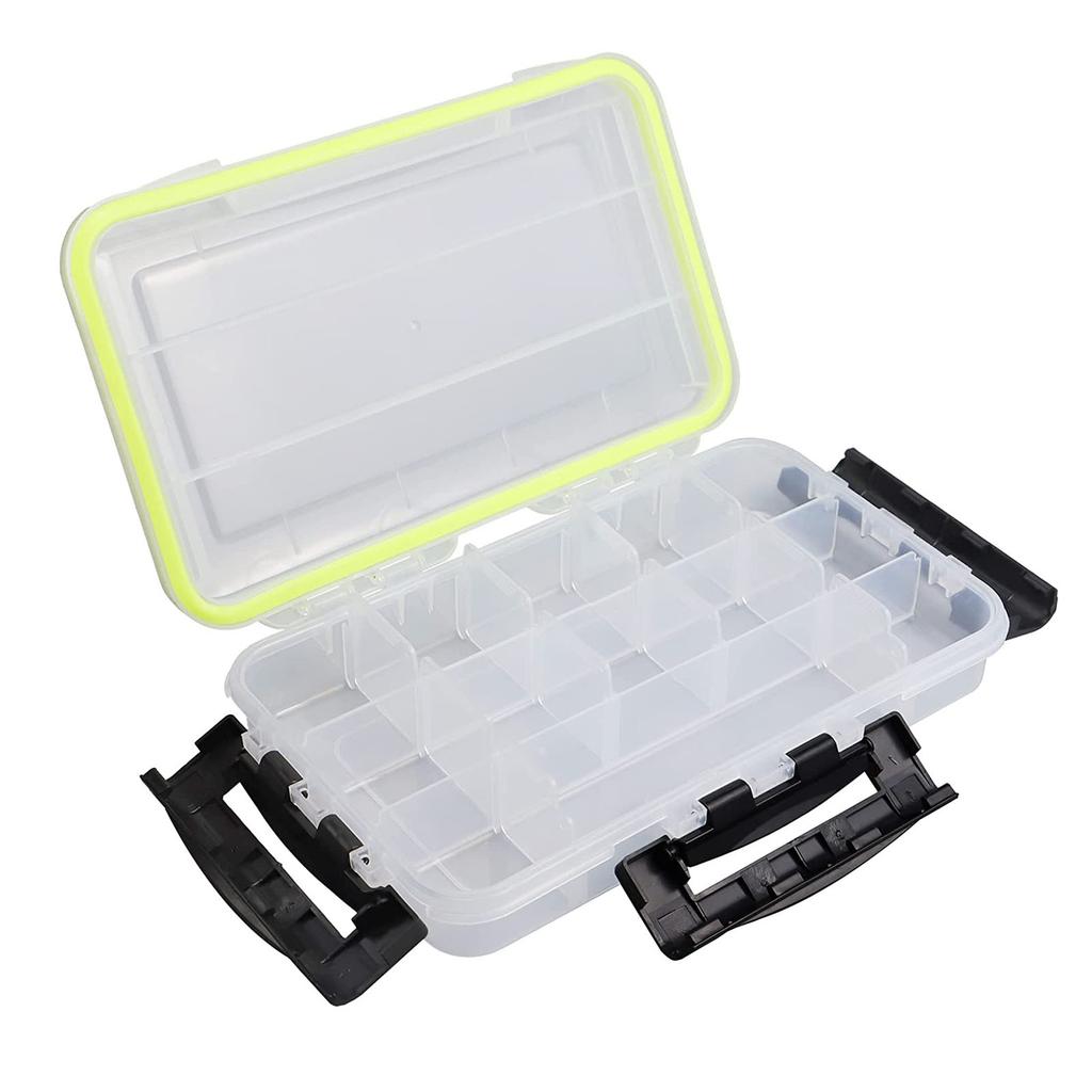 Waterproof Fishing Tackle Box Lure Trays Container With Dividers Plates Fishing Bait Organizer Storage Box