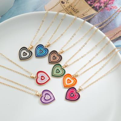 Fashion Exquisite Temperament Elegant Heart-shaped Personalized Jewelry Elegant Charm Pendant Necklace