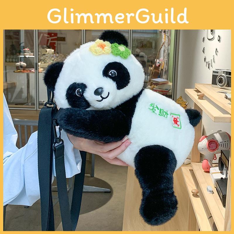 Panda Cartoon Girls Plush Backpack With Zipper Closure And Inner Pocket Perfect