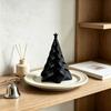 Compact Seasonal Shelf Ornament 3D Printed Pleated Christmas Tree Ornament, Small Wavy Desktop Mini Decoration with Star Topper for Holiday