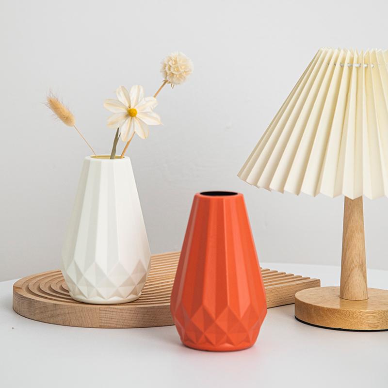 Creative Flower Vase Nordic Art Vases Desktop Decorative Vases Flower Arrangement Vases Imitation Ceramic Home Decor