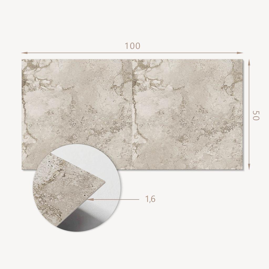 Self-Adhesive Vinyl Panel With Print 100x50 cm Natural Stone Structure