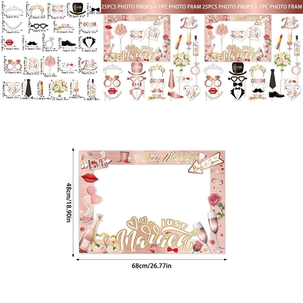 Wedding Venue Decor With Paper Photo Frame Props For Marriage Reception