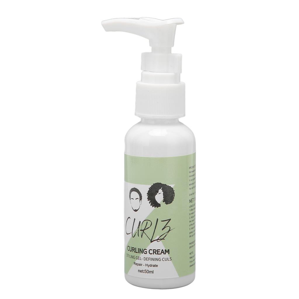 Curl Hair Defining Cream Moisturizing Smoothing Enhance Thickness Fluffy Hair Styling Gel 50ml