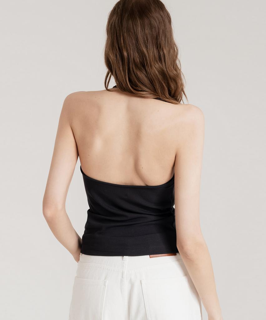 SSIN AND LEE Sleek Halterneck Sleeveless Charcoal