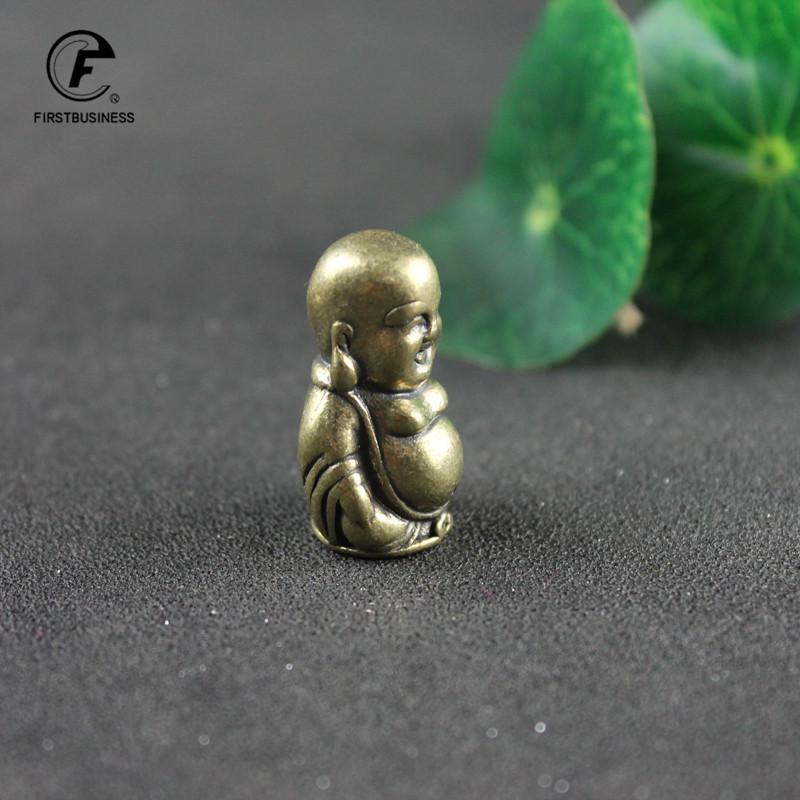 Retro Brass Big Belly Maitreya Tathagata Buddha Statue Hollow Desktop Miniatures Figurines Ornament Decoration Craft Accessories