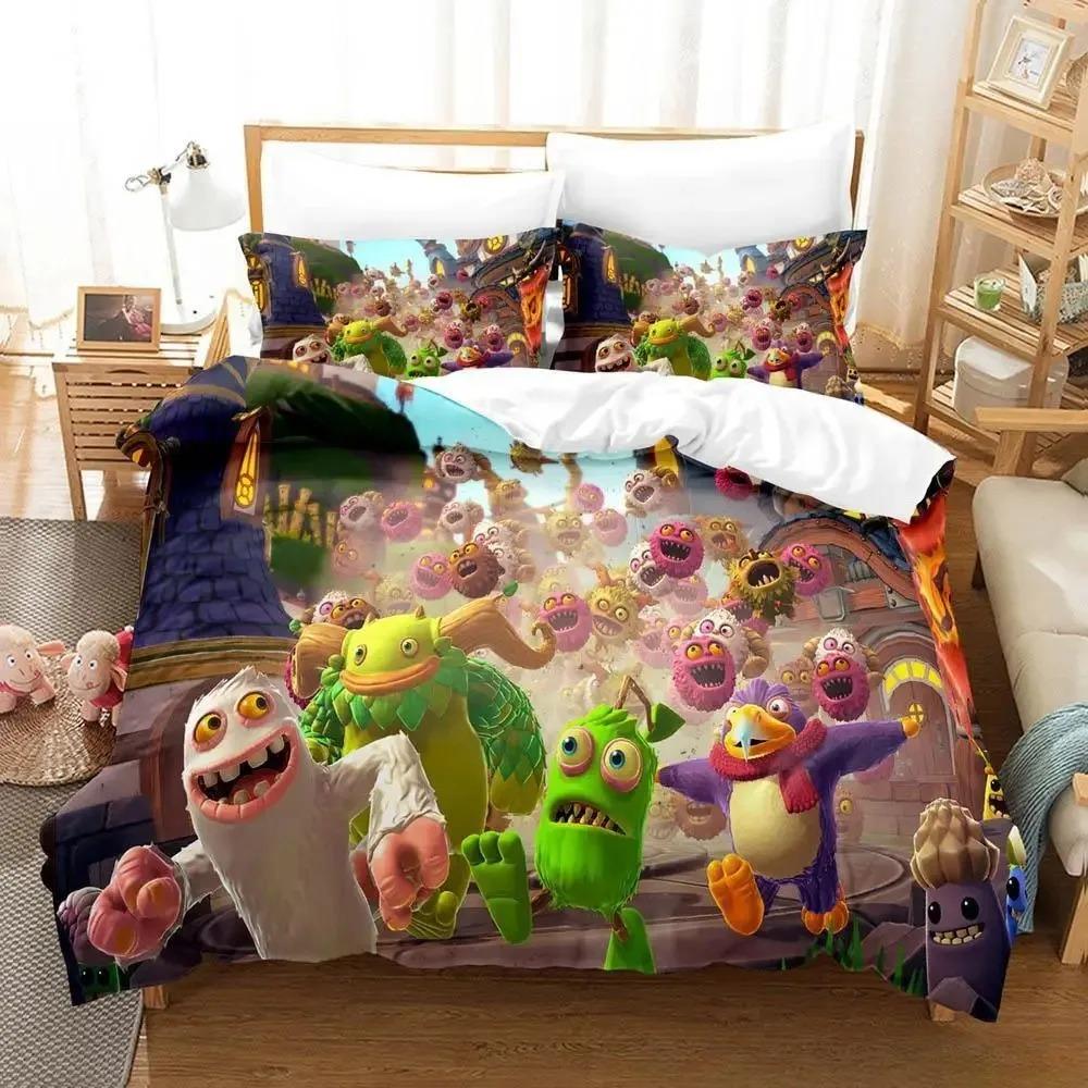My Singing Monsters Bedding Set Single Twin Full Queen King Size Duvet Cover for Boys Bedroom Home Textiles