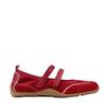 Leather red mesh light mouth double belt ballet shoes women's retro inner height increase versatile fashion Mary Jane shoes children