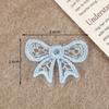 20pcs European Style Bowknot Applique Mini Mesh Embroidery Patch DIY Accessory Material Exquisite DIY Handmade Accessories