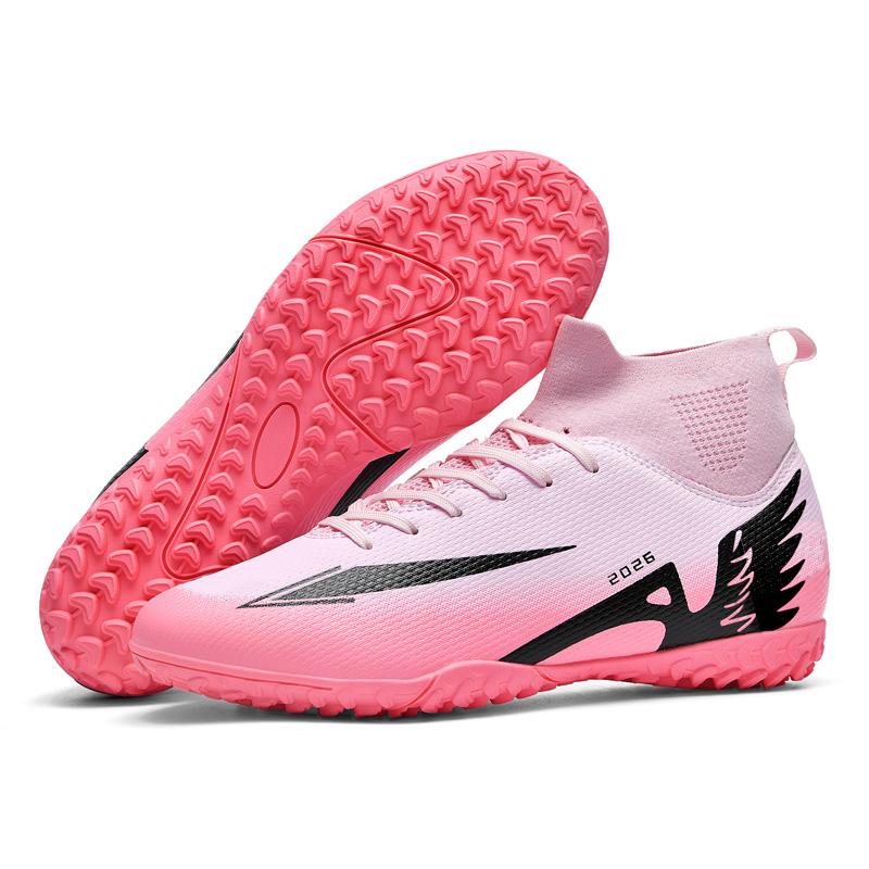 35-46 Teen /Adult Soccer Shoes Large Size  Anti Slip Wear Resistant Fashion TF/AG Nail High Top Football Sneakers Soccer Shoes for Boys