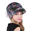 Women's Fashion Warm Rex Rabbit Hair Woven Hat Women's Winter Hat Fur Cap