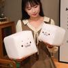 Comfortable Tofu Seal Plush Toy Creative Cartoon Seal Plush Toy Square Seal Plush Toy  Couple Gift