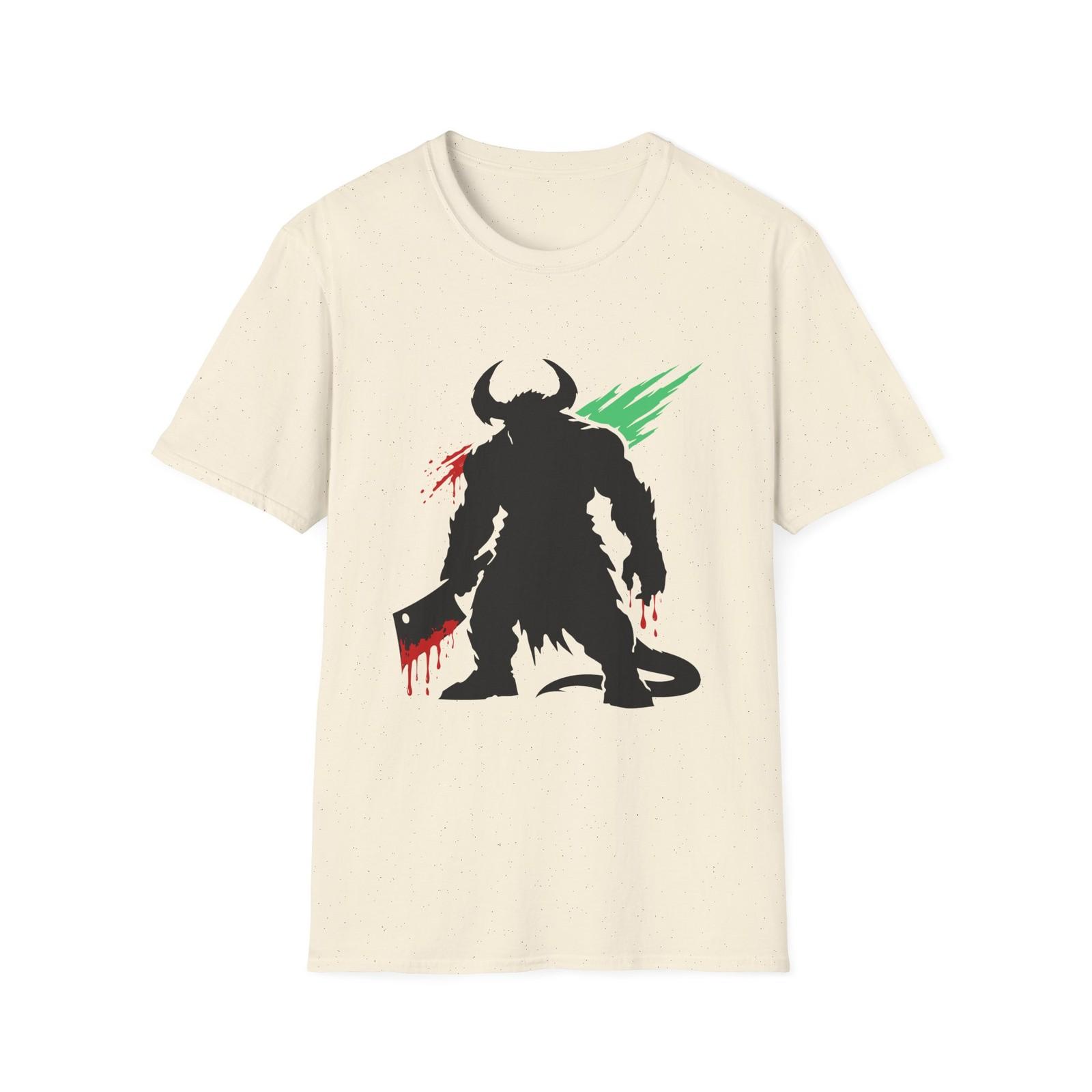 Infernal Demon Executioner Horror Gothic Hell Beast Unisex Softstyle T-Shirt S разноцветный