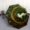Forest Fox Elegance: Unique Decorative PlateUmbrella, Portable 3-Fold Umbrella for Men & Women,Christmas Gift ES342