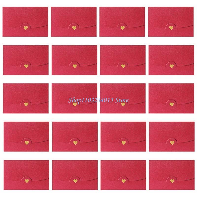 R6FF 20PCS Vintage Envelopes Cash Envelopes for Baby Shower Wedding Party Invitation