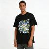 Vintage Pilot Cat Print Unisex Casual Short Sleeve T-Shirt Pure Cotton T-shirt