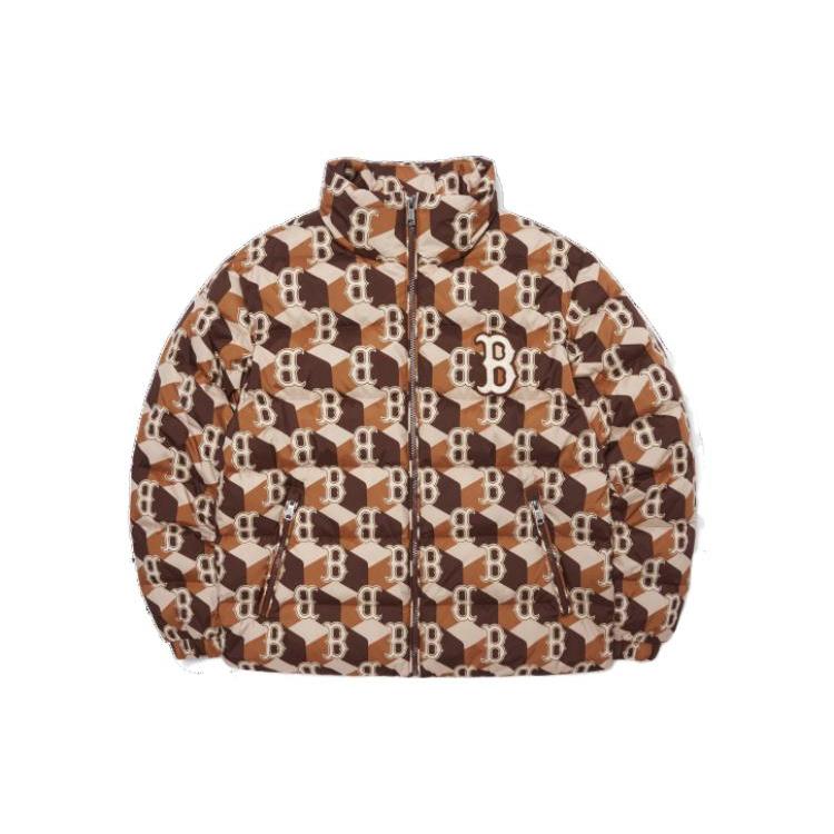 

New MLB SS23 Down Jacket Cropped Unisex Brown 3ADJM0626-43BRD M