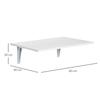 Wall-Mounted Folding Table Wooden Drop-Leaf Wall Table Space-Saving for Kitchen Dining Room Bedroom 60x40x20 cm White