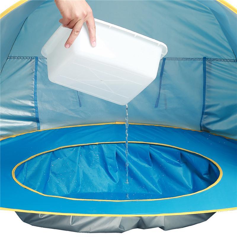 UPF 50+ Baby Strandzelt Wasserdichter Sonnenschutz UV-schützendes Sonnensegel mit Pool Kinder Outdoor Camping Sonnenschirm Strand Sonnensegel