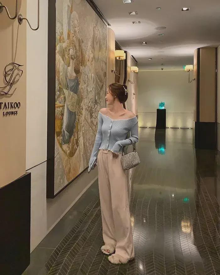 Women's High Waist Wide Leg Pants - 2023 Autumn/Winter Casual Drape Slim Fit