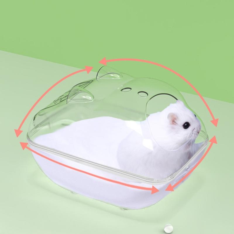 Transparent Hamster Large Transparent Detachable Sand Bath Container Hamster Toilet S,for M,L Option Type Sand Bath