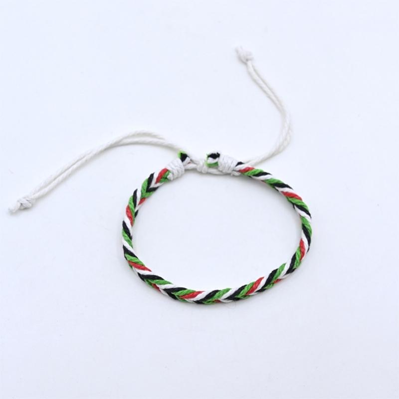 Unique Arab Inspired Cotton Wristband Adjustable Handchain Handmade Multicolor Wristchain Ornament for Trendy Outfits