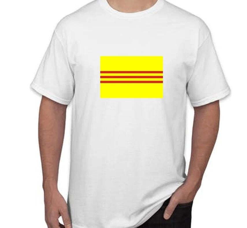 South Vietnamese Flag Saigon Vietnam Asian Yellow Red White Cotton T-Shirt 3XL