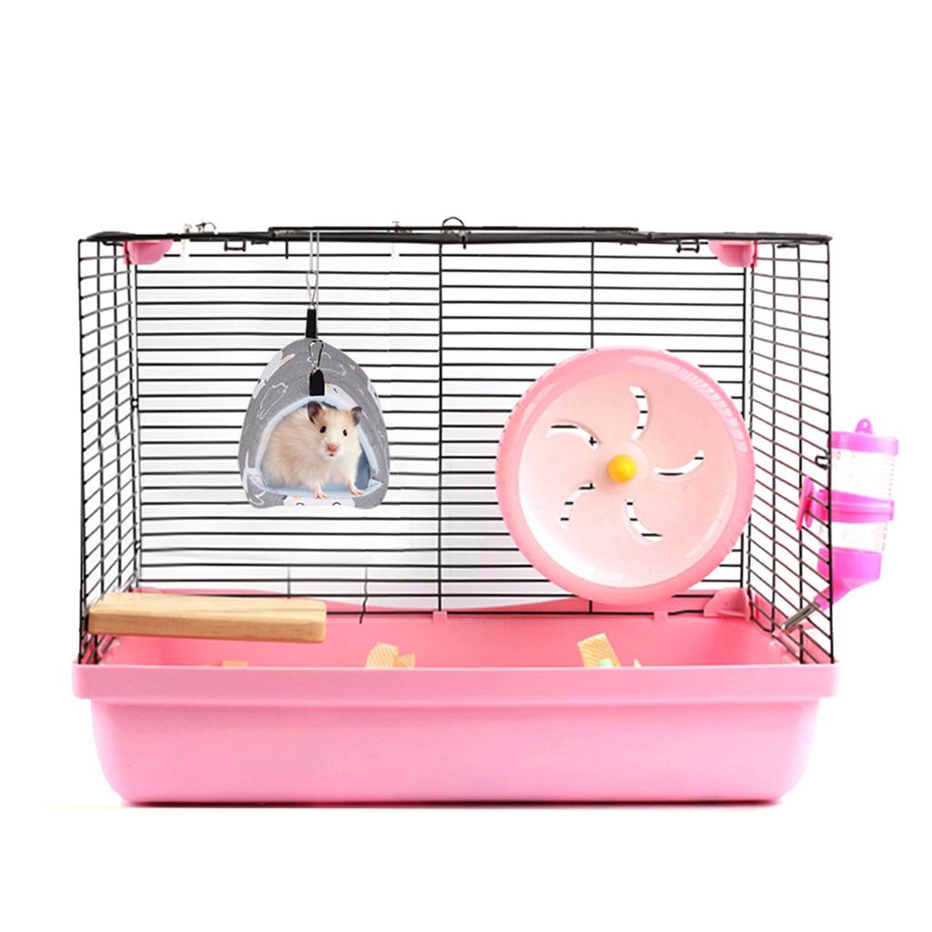 14*12cm Durable Pet Canvas Hanging Bed Hammock For Rat Hamster Squirrel Parrot(Gray Rabbit)
