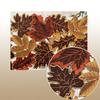 Maple Leaf Table Runner Embroidered Autumn Leaf Table Runner Irregular Rustic Table Runner for Home Farmhouse Dining