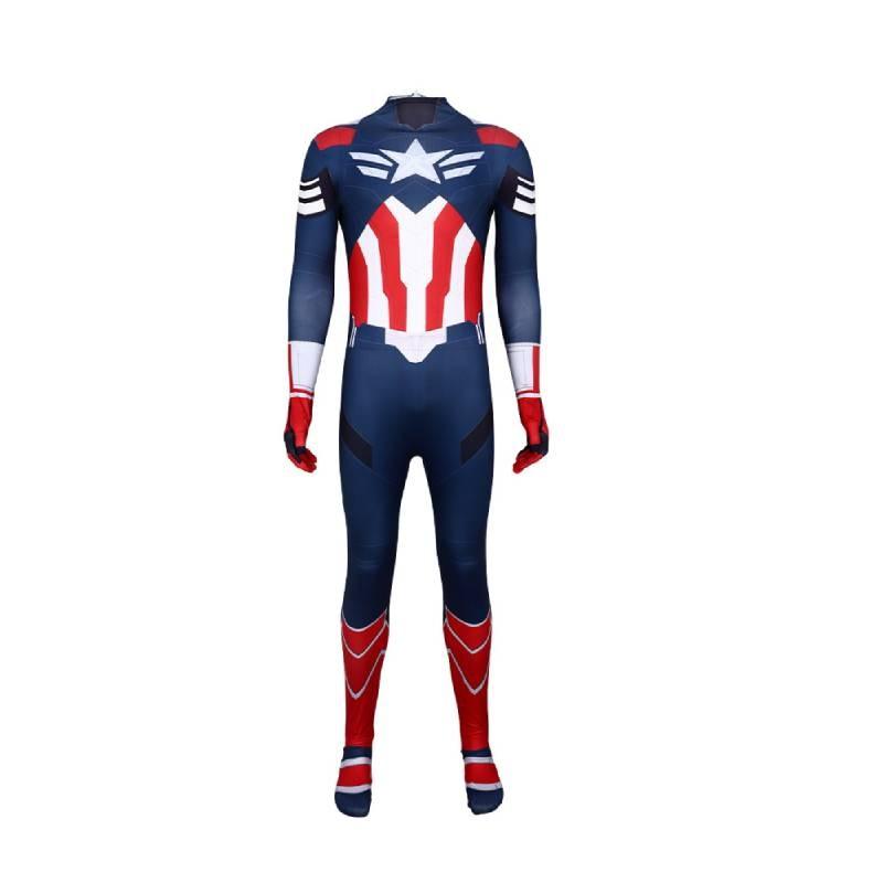 America Cosplay Captain Costume Jumpsuit Animation Characters Party Halloween