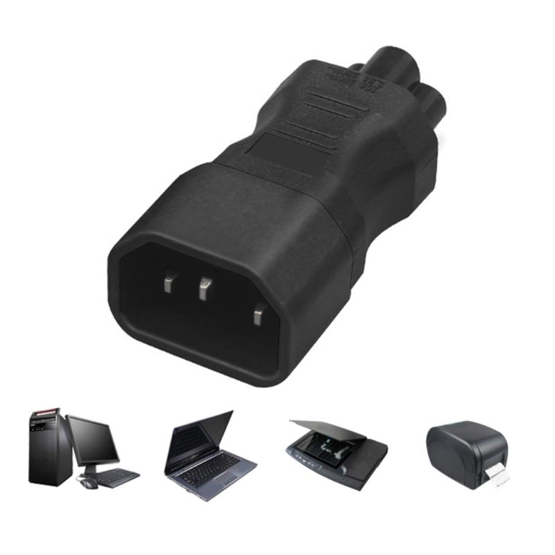 Copper IEC320 C14 to IEC320 C5 Power Male to Female Socket Adapter Computer Power Supply Plugs Connectors for Laptop