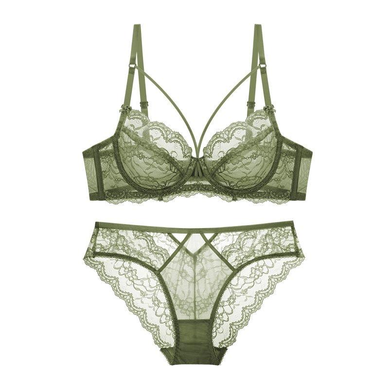 Neues reines Verlangen sexy Spitze transparent kleines Brust-Unterwäsche-Damenanzug dünn dick mm große Brust kleine große Größe BH-Abdeckung