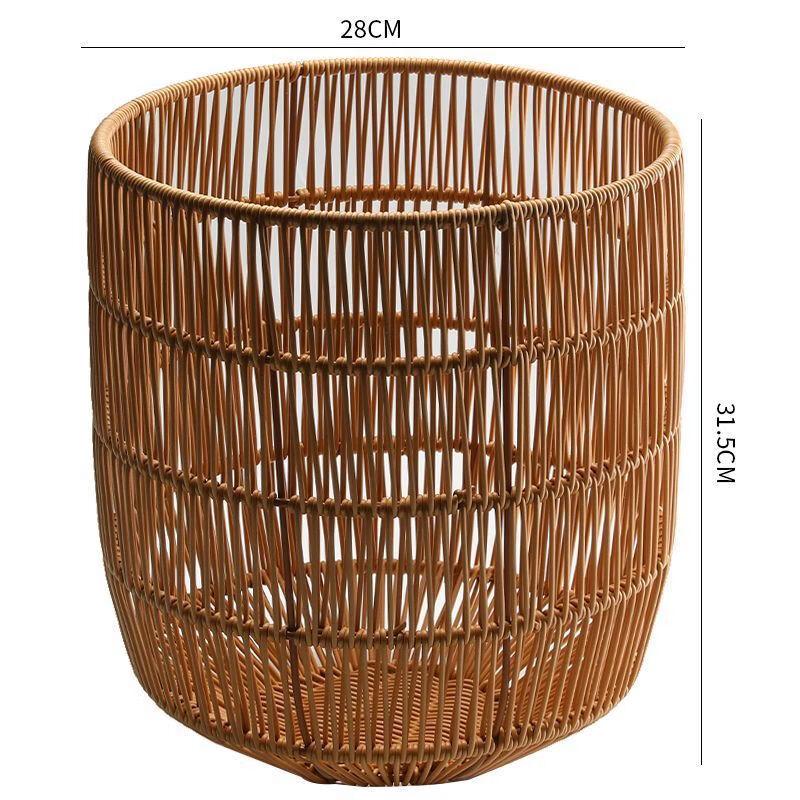 Handon Imitation Rattan Laundry Storage Basket with Handle